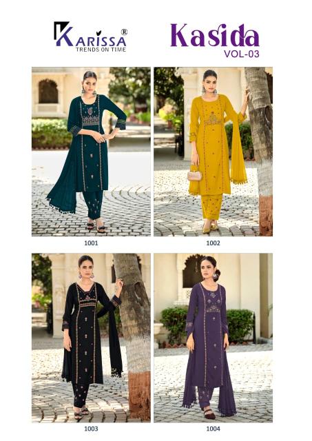 Karissa kasida vol-3 long kurtis wholesale  - wholesale export